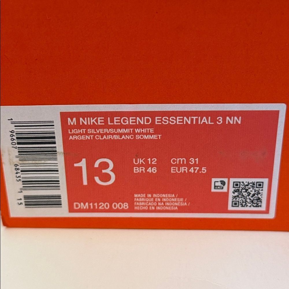 Nike Legend Essential 3 Light Silver DM1120-008 Men’s Size 13 - Picture 6 of 6